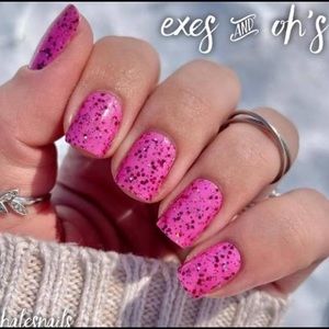 5/$50 Color Street Exes and Ohs Nail Strips Pink Glitter Valentine’s Day